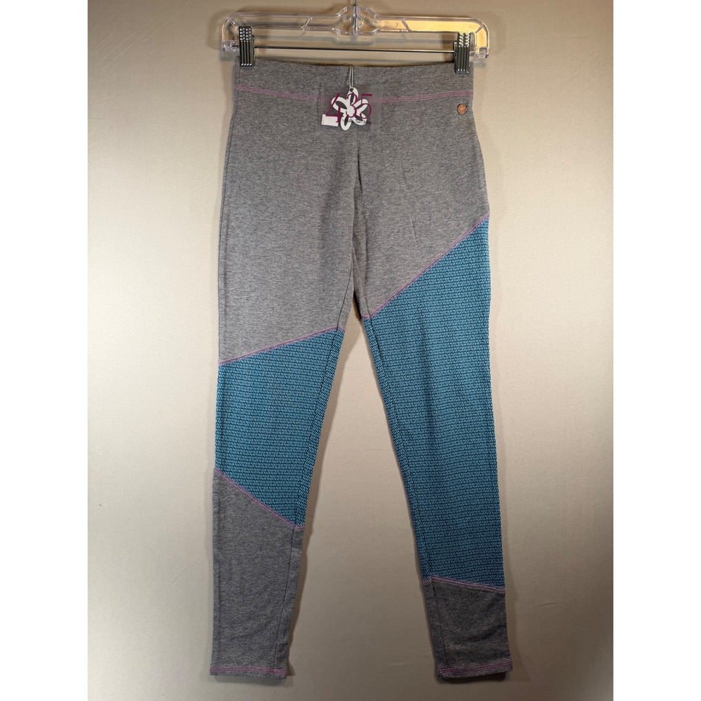 Matilda Jane 435 Girls Gray Teal Colorblock Leggings Size 14 NWT